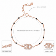 Rose Gold Infinity Charm Bracelet