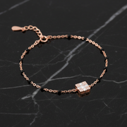 Rose Gold-Plated Sterling Silver Pave Bracelet