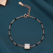 Rose Gold-Plated Sterling Silver Pave Bracelet