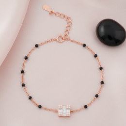 Rose Gold-Plated Sterling Silver Pave Bracelet