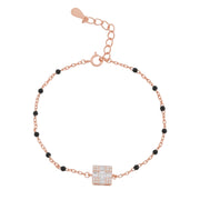 Rose Gold-Plated Sterling Silver Pave Bracelet