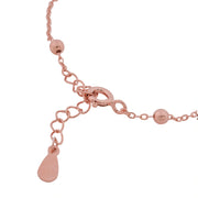 Rose Gold Bow Charm Bracelet