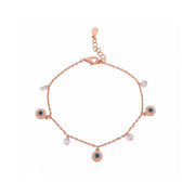 Rose Gold Evil Eye Bracelet