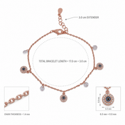 Rose Gold Evil Eye Bracelet