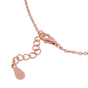 Rose Gold Vermeil Evil Eye Charm Bracelet - 925 Silver