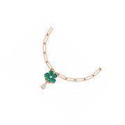 Emerald Bloom Charm Bracelet