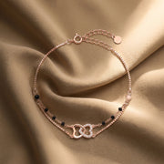 Midnight Heart Charm Bracelet
