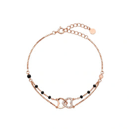 Midnight Heart Charm Bracelet
