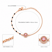 Pink Halo Charm Bracelet
