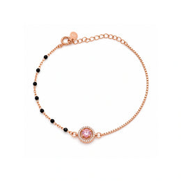 Pink Halo Charm Bracelet