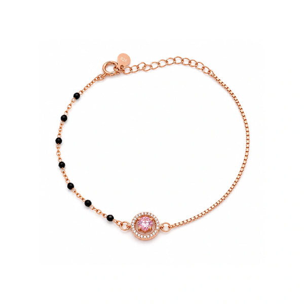 Pink Halo Charm Bracelet