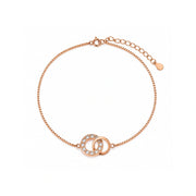 Rose Gold Twin Circle Bracelet