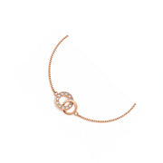 Rose Gold Twin Circle Bracelet