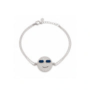 Midnight Smiley Charm Bracelet