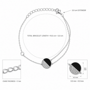 Midnight Spark Oval Bracelet