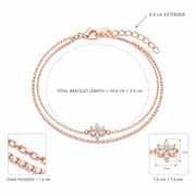 Rose Gold Blossom Spark Bracelet