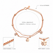 Celestial Clover Charm Bracelet