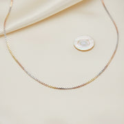 Tri Tone Snake Chain Necklace