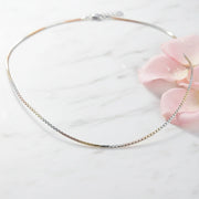 Tri Tone Snake Chain Necklace