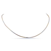 Tri Tone Snake Chain Necklace