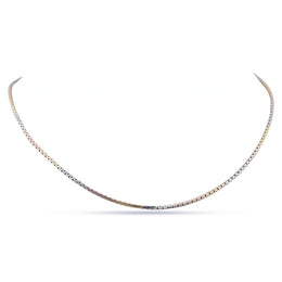 Tri Tone Snake Chain Necklace
