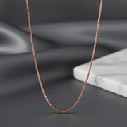 Rose Gold Box Chain Necklace