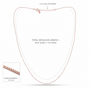 Rose Gold Box Chain Necklace