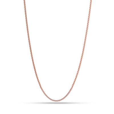 Rose Gold Box Chain Necklace