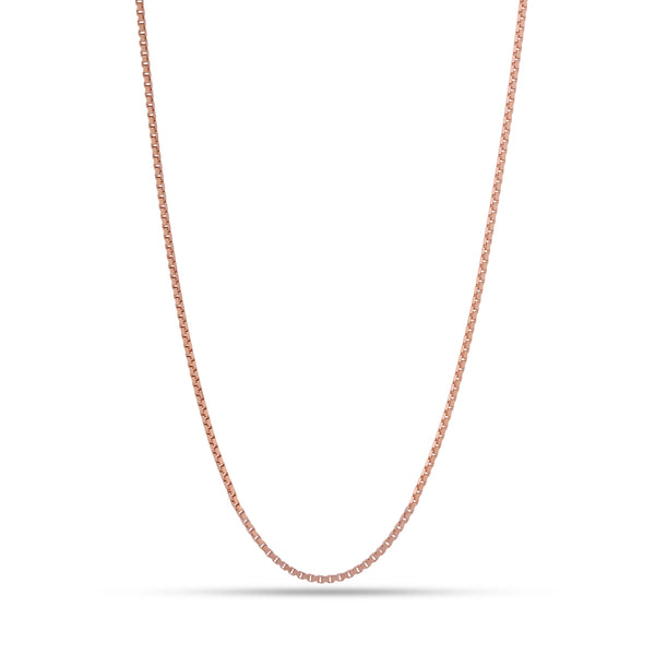 Rose Gold Box Chain Necklace