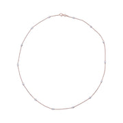 Minimal Rose Gold Station Necklace