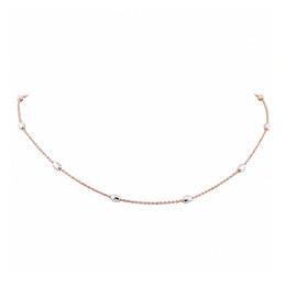 Minimal Rose Gold Station Necklace