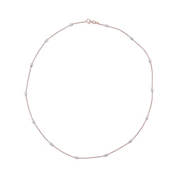 Rose Gold Tone & Silver Bead Satellite Chain Bracelet