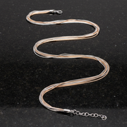 Multi-layer Sterling Silver Chain - Two-Tone Snake