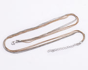 Multi-layer Sterling Silver Chain - Two-Tone Snake