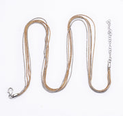 Multi-layer Sterling Silver Chain - Two-Tone Snake