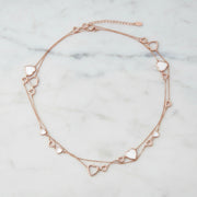 Rose Gold Heart Layer Necklace
