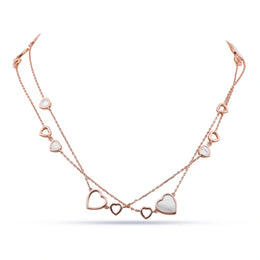 Rose Gold Heart Layer Necklace