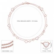 Rose Gold Heart Layer Necklace