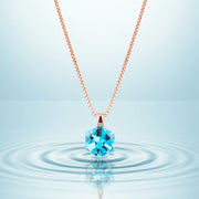 Azure Prism Pendant Necklace