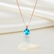 Azure Prism Pendant Necklace