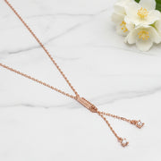 Rose Gold Dual Spark Necklace