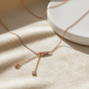 Rose Gold Dual Spark Necklace