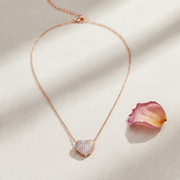 Bubble Hip Hop Heart Sterling Silver Pendant with Chain