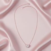 Bubble Hip Hop Heart Sterling Silver Pendant with Chain