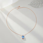 Blue Aura Crystal Necklace