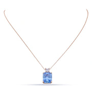 Blue Aura Crystal Necklace