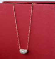 Bubble Hip Hop Pendant Sterling Silver Necklace - Pave