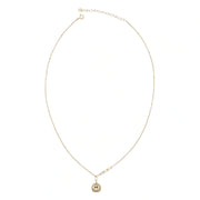 Golden Smiley Charm Necklace
