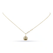 Golden Smiley Charm Necklace