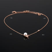 Pearl Ballet Charm Necklace